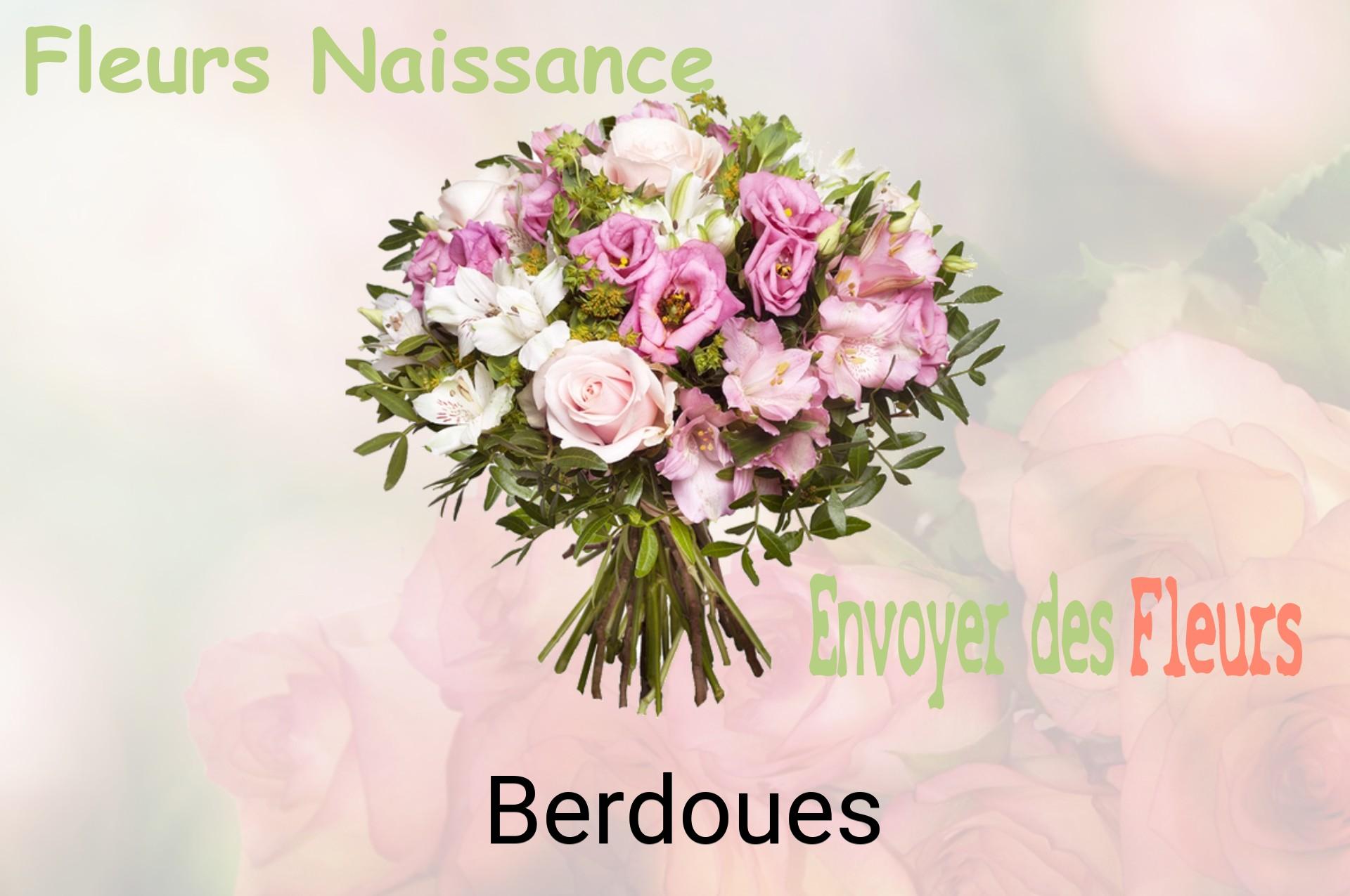 Bouquet de fleurs de naissance livré à Berdoues