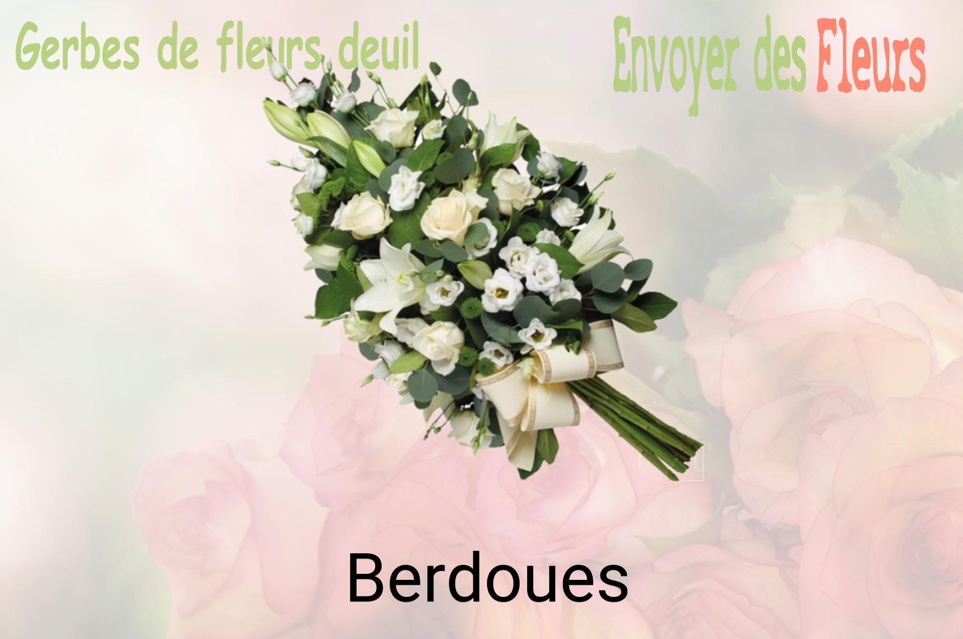 Gerbe de fleurs de deuil livrée à Berdoues